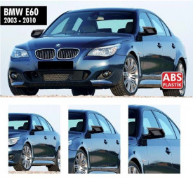 Capace oglinda compatibile cu BMW seria 5 E60 2003-2010 Negru lucios Batman Style - Img 2