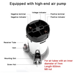 Claxon Auto, Goarne auto cu 2 pipe, 12V cu Compresor Electric, 150dB - Img 4