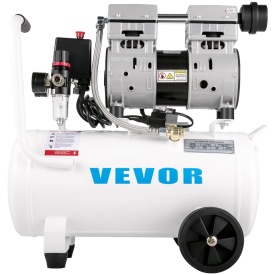 Compresor de aer 25L, portabil, 1 CP, fara ulei, rezervor de otel 750 W, compresor de aer 115 PSI, compresor ultra silentios pentru reparatii la domiciliu, umflarea anvelopelor - Img 9