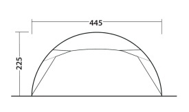 Copertina auto, Prelata umbrire pentru usa laterala, 445x225 cm, Outwell Forecrest Canopy - Img 7
