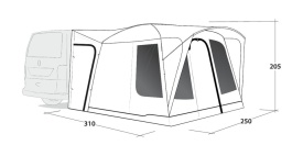 Cort auto pentru usa culisanta laterala, Outwell Vehicle Awning Pine Hills - Img 12
