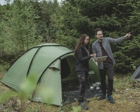 Cort pentru camping tip cupola pentru 4 persoane, 380x260x150 cm, Easy Camp Tent Lomsdal 4 - Img 8