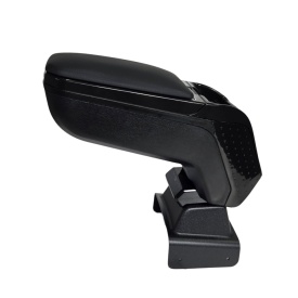 Cotiera auto neagra cu buzunar compatibila Skoda Fabia II 2007-2014, piele ecologica - Img 3