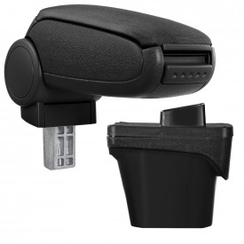 Cotiera auto Peugeot 208 2012-2019, negru, imitatie de piele