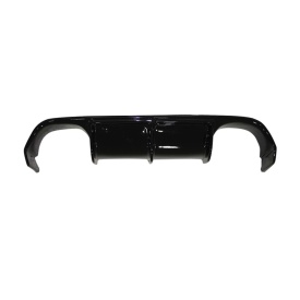 Difuzor bara spate compatibil BMW Seria 3 F30 2011-2018, M3 Design dubla evacuare, negru lucios