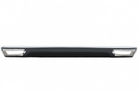 Difuzor Bara Spate compatibil cu AUDI A6 C7 4G FL 2010-2014 Ornamente Evacuare Design Negru Lucios - Img 1