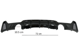 Difuzor Bara Spate Cu Evacuare Dubla compatibil cu BMW Seria 4 F32 F33 F36 2013-2019 Negru Lucios - Img 7