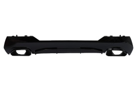 Difuzor Bara Spate cu Ornamente Evacuare Negre compatibil cu BMW 4 Series G22 G23 M Sport 2020-> M440i Design