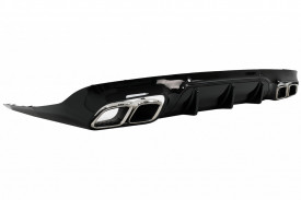 Difuzor Bara Spate cu Ornamente toba compatibil cu Mercedes CLS-Class C257 Sport Line 2018-> CLS63 Design - Img 4