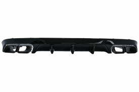 Difuzor Bara Spate cu Ornamente toba compatibil cu Mercedes E-Class C238 A238 AMG Sport Line Coupe Cabrio 2016-2019 E63 Night Package Design - Img 2