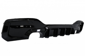 Difuzor Bara Spate Evacuare Dubla Negru Lucios compatibil BMW Seria 1 F20 F21 LCI 2015-2019 - Img 4