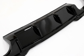 Difuzor Bara Spate Negru Lucios compatibil cu Audi A3 8V Facelift 2016-2019 Hatchback Sportback RS3 Design doar pentru bara S-Line - Img 8