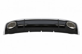 Difuzor Bara Spate si Ornamente Evacuare compatibil cu Audi A4 B8 Pre Facelift 2007-2011 Sedan Avant RS4 Desing - Img 3