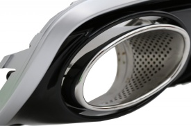 Difuzor Bara Spate si Ornamente Evacuare compatibil cu Audi A4 B8 Pre Facelift 2007-2011 Sedan Avant RS4 Desing - Img 2