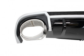 Difuzor Bara Spate si Ornamente Evacuare compatibil cu Audi A4 B9 8W (2016-2018) Sedan Avant RS4 Desing - Img 2
