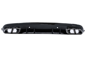 Difuzor compatibil cu Mercedes C-Class W205 S205 (2014-2020) C63S Design cu Ornamente pentru bara AMG Sport Line