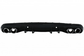 Difuzor cu ornamente evacuare compatibil cu Mercedes C-Class W205 S205 2014-2020 C43 Design pentru bara Sport Line - Img 2