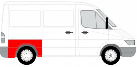 Element reparatie aripa spate dreapta MERCEDES SPRINTER W901 1996-2006 (model scurt, inaltime 80mm) - Img 2