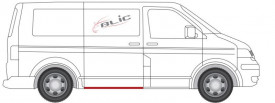 Element reparatie prag VW T5 2003-> partea spate dreapta, lungime 130cm - Img 2
