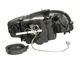 Far Stanga D1S/P21W, electric, cu motor, culoare insert negru/cromat, culoare semnalizator alb compatibil AUDI A4 B7 - Img 2
