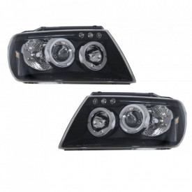 Faruri Angel Eyes compatibile cu Jeep Grand Cherokee (1999-2004) Negru - Img 5