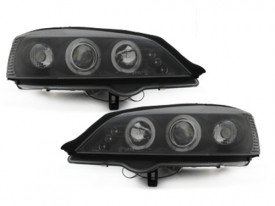 Faruri compatibil cu Opel Astra G (02.1998-02.2004) Angel Eyes Negru - Img 3