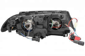 Faruri compatibile cu BMW E46 Limousine Touring 1998-2001 Angel Eyes Fundal Negru - Img 8