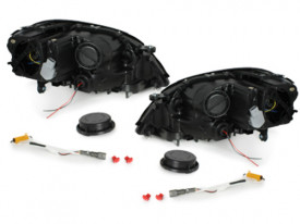 Faruri DAYLINE LED DRL Lumini de zi compatibil cu Mercedes Clasa M W164 2008+ Negru - Img 4