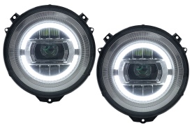Faruri Full LED compatibil cu MERCEDES G-Class W463 (2005-2017) Crom Facelift 2018 Design cu Dynamic Start Up - Img 1