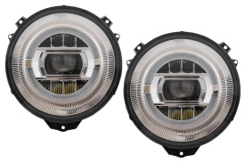 Faruri Full LED compatibil MERCEDES G-Class W463 (2005-2017) Crom Facelift 2018 Design cu Dynamic Start Up - Img 7