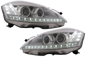 Faruri LED compatibil cu Mercedes W221 S-Class (2005-2009) Facelift Look LHD - Img 1