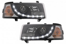 Faruri LED DRL compatibil cu VW Transporter T4 (1990-2003) Negru - Img 4