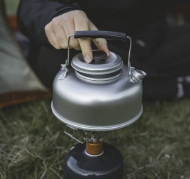 Fierbator compact din aluminiu, Easy Camp Compact Kettle 0,9L - Img 3