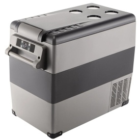 Frigider portabil 55L, frigider auto, 12V 24V 220 V, congelator, pentru camping, camion, barca - Img 11