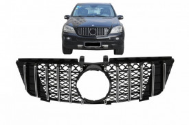 Grila centrala compatibila cu Mercedes ML W164 2008-2011 Negru Crom GTR Panamericana Design - Img 3