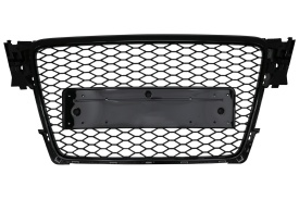 Grila Centrala Fara Emblema compatibil cu Audi A4 B8 2007-2012 RS Design Negru Lucios