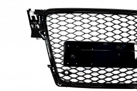 Grila Centrala Fara Emblema compatibil cu Audi A4 B8 2008-2011 RS4 Design Negru Mat - Img 2