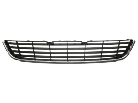 Grila centrala inferioara compatibil cu VW GOLF 6 VI 2008-2013, negru cu insertie crom
