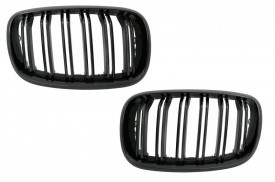 Grile Centrale compatibil cu BMW X5 E70 2007-2013, X6 E71 2008-2014 Negru Lucios M Design - Img 5