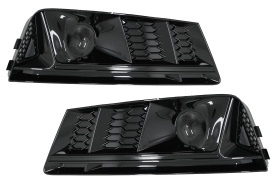 Grile Laterale compatibil cu Audi A4 B9 Sedan Avant 2016-2018 RS4 Desing Negru - Img 1