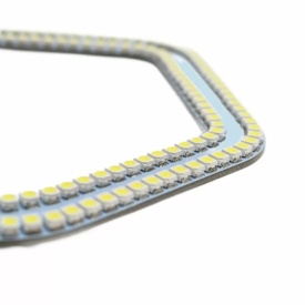 Kit LED Angel Eyes compatibil BMW seria 3 E90, E91, E92, E93, F30 fara lupa cu lumina alba - Img 4