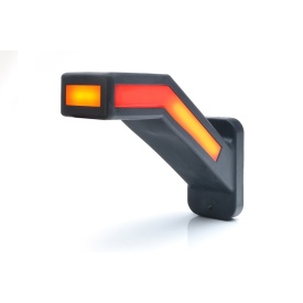 Lampa de gabarit, lumina de clarificare, Stanga, semnalizare dinamica, Alb/Rosu/Portocaliu, LED neon, 12-24V, WAS Polonia 1259L W168.6DD