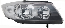 Lampa frontala Dreapta H7/H7, electric, fara motoras, culoare negru/cromat compatibil BMW seria 3 E90, seria 3 E91 2005-2008 - Img 1