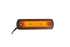 Lampa gabarit, 4 LED-uri, 12-24V, potrivita pentru asistenta rutiera, platforme, galbena, 110X31 mm