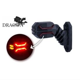 Lampa gabarit cu brat oblic 45°, 135mm, 16LED-uri, 3 functii, stanga, Dragon, LD3063 Horpol - Img 11