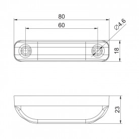 Lampa gabarit LED, galbena, 12-30V, FT-013 Z Fristom - Img 3