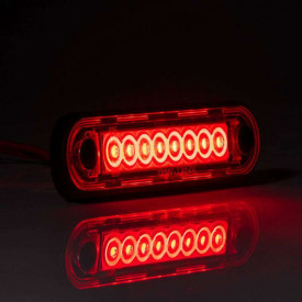 Lampa gabarit slim, LED, rosu 12-36V, 120x27, FT-073C LONG Fristom - Img 5