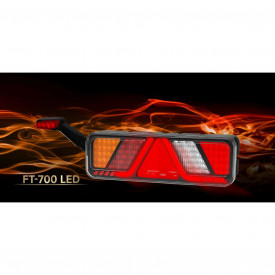 Lampa stop camion cu lampa gabarit, 24V, FULL LED, 6 functii, ceata, mers inapoi, cu triunghi, partea stanga - Img 7
