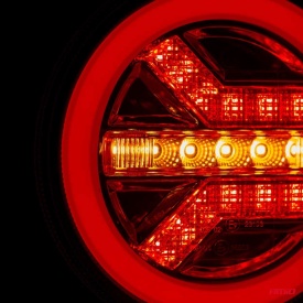 Lampa stop cu led, 3 functii de tip hamburger, 12/24V, diametru 14cm - Img 5
