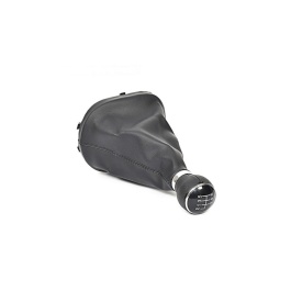 Nuca schimbator auto cu manson imitatie piele neagra Vw Touran 2004-2011, VW Caddy 2004-2010, cu 5 sau 6 trepte - Img 2